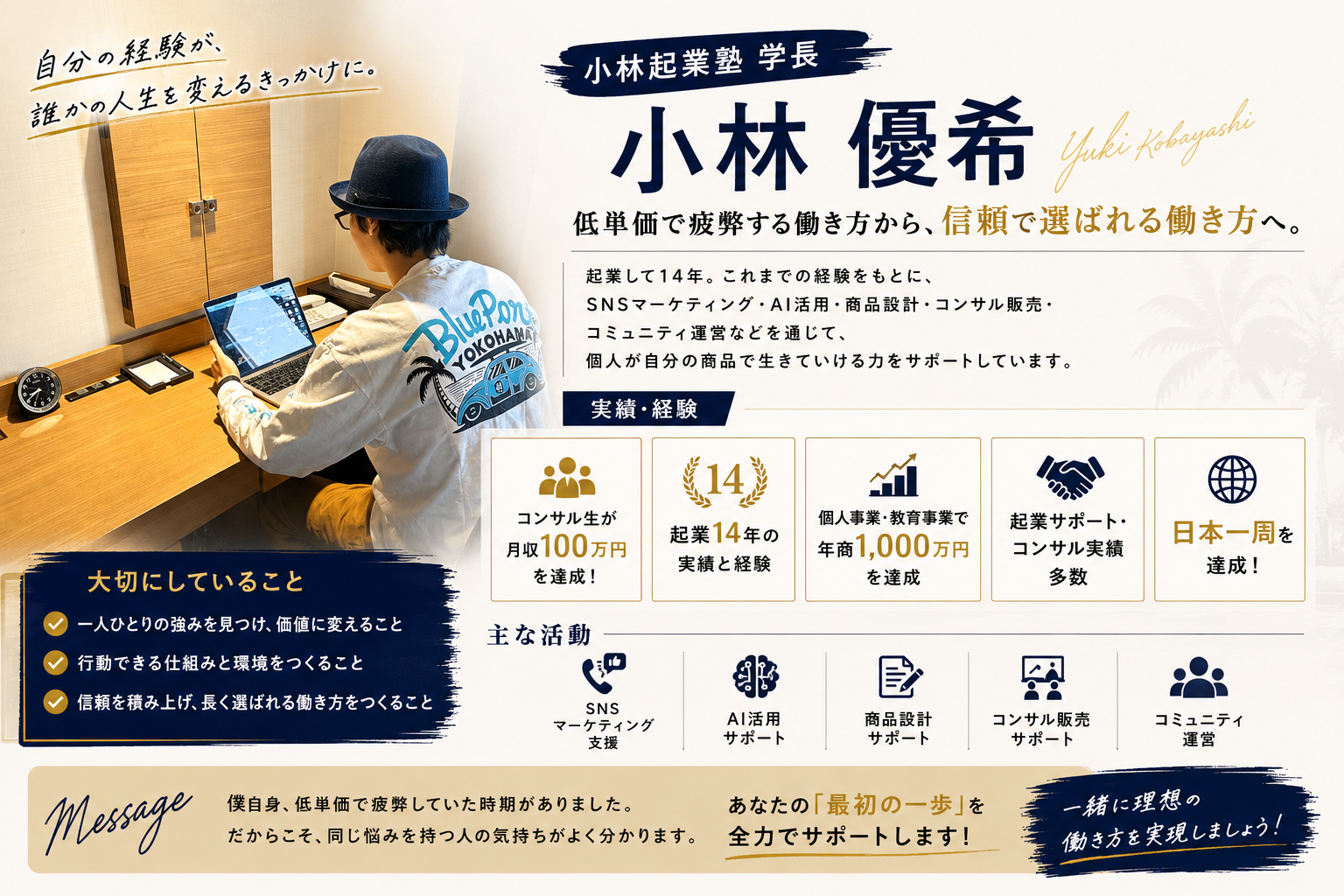 小林優希のプロフィールと大切にしていること